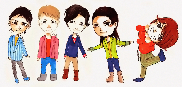 SMAP chibis by Otai