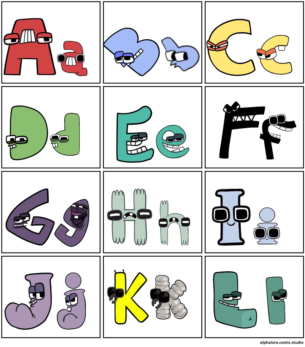 Alphabet Lore But Lowercase (PART 1) - Comic Studio