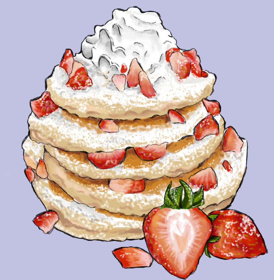 strewberry pancake dessert by Moneyfunny strewberry pancake dessert by Moneyfunny