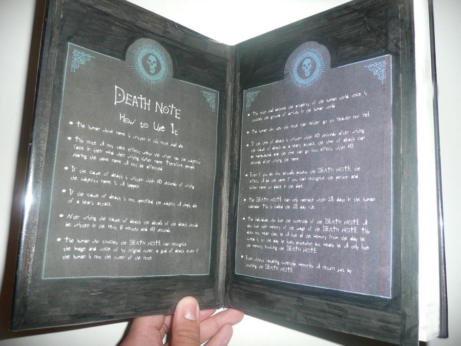 Death Note Reading Table Rules of the Death Note by AmeaXx on DeviantArt