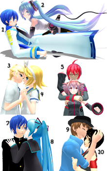 MMD Random Pose Pack 4 (Couples poses) DL