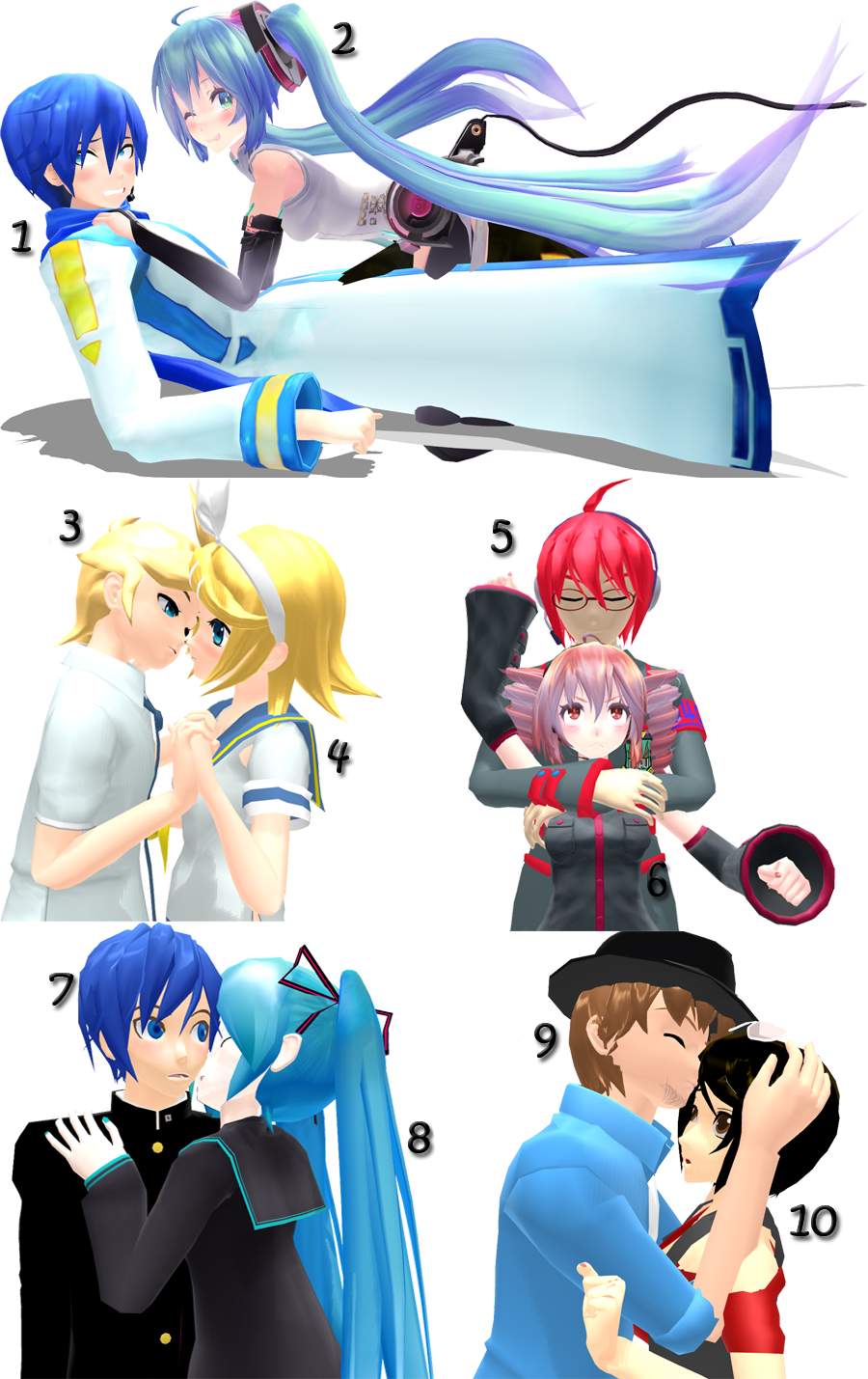 MMD Random Pose Pack 4 (Couples poses) DL