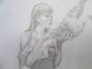 Skull Love drawing