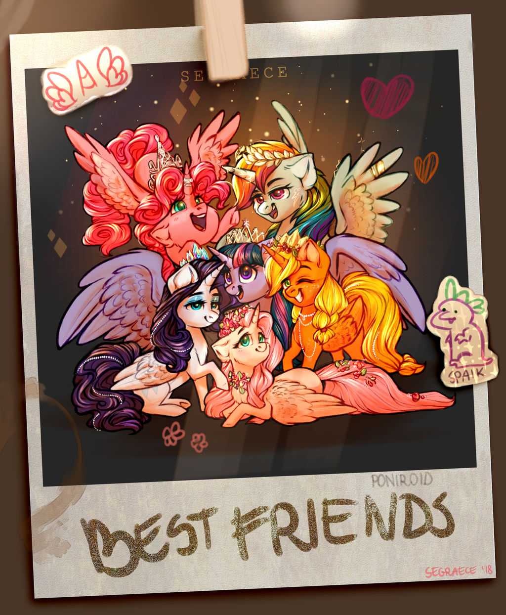 Six princesses of friendship (also Spaik) by Segraece