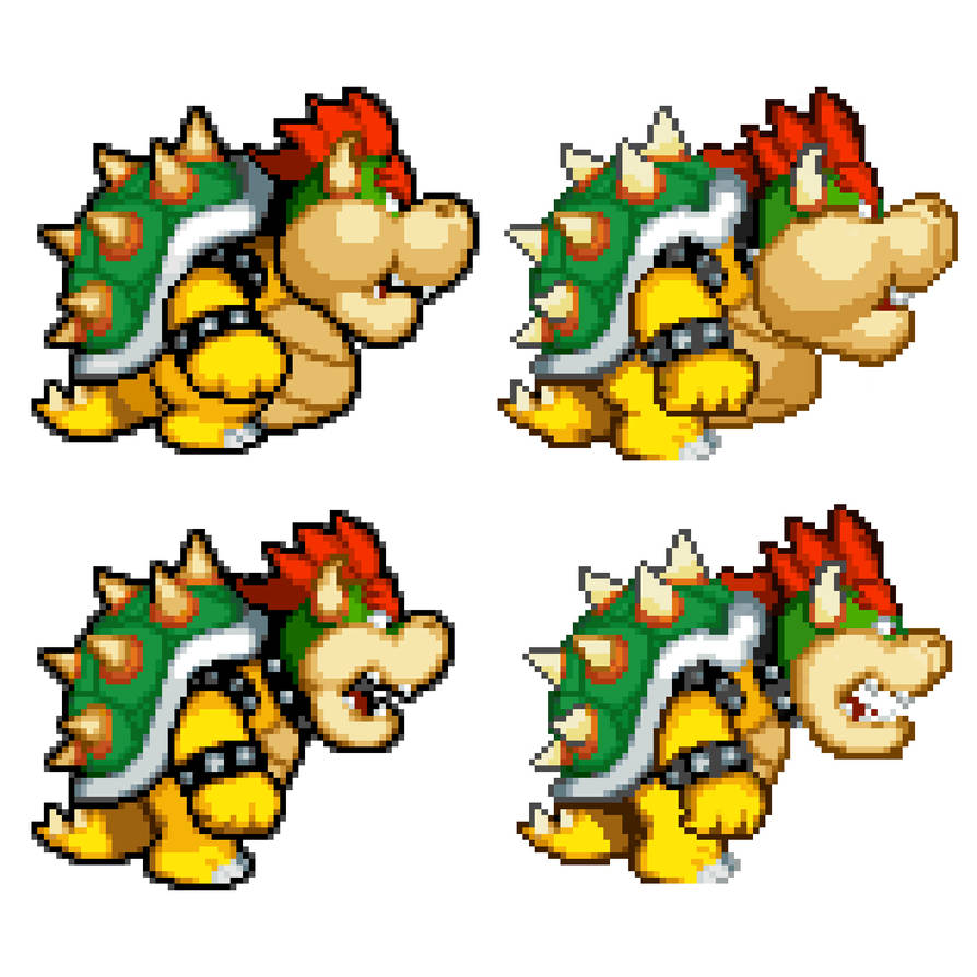 Mario and Luigi: BIS Bowser sprites remake. by CrystanX on DeviantArt