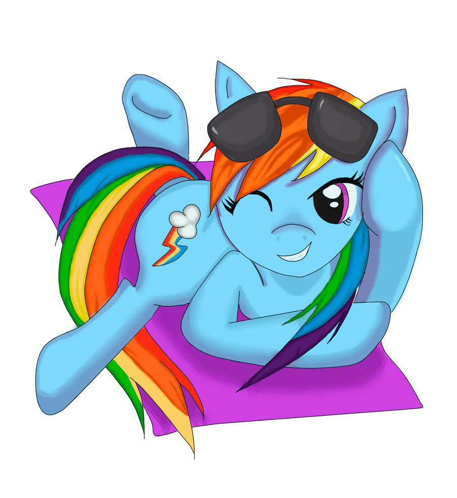 Dashie sunbathing