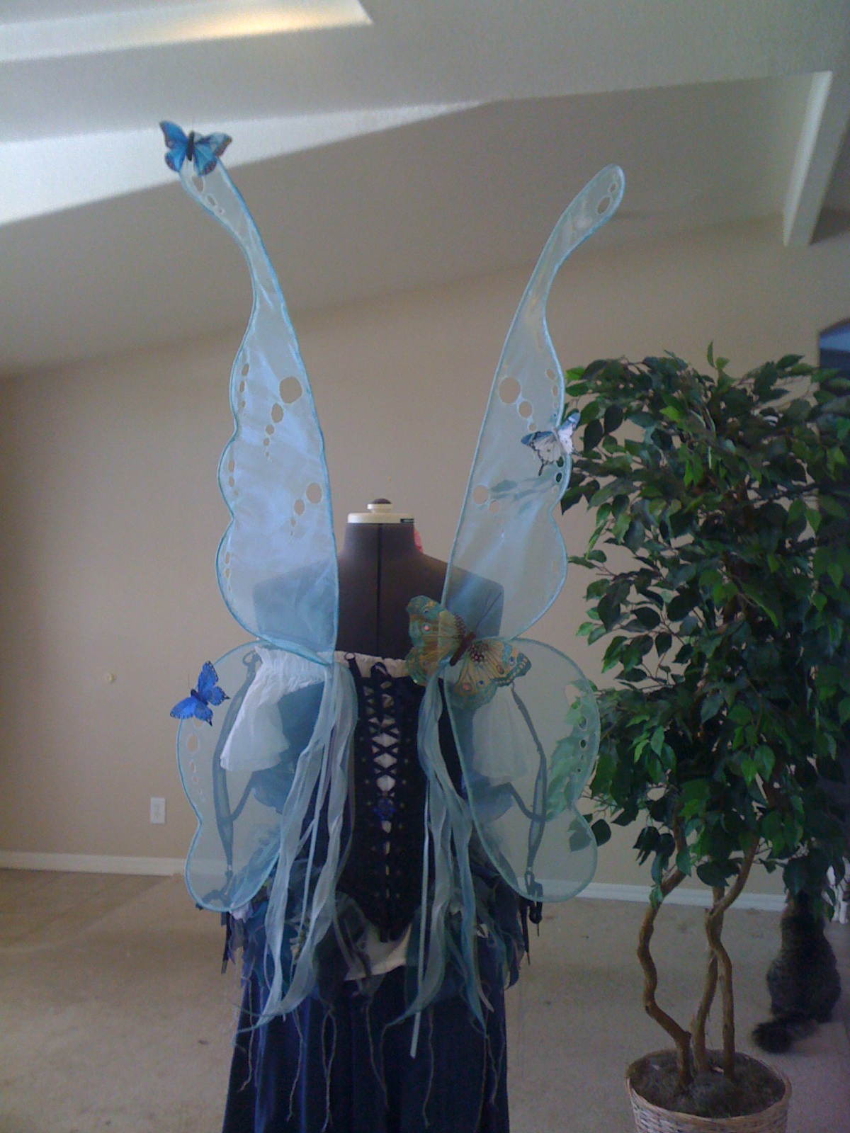 Aqua Organza Wings