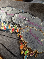 Rainbow Goth Beaded Patches/Appliques