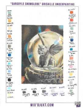 Gargoyle Snowglobe Grisaille - Colored