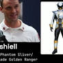 Power Rangers Dashiell Phantom Sliver Brigade Gold