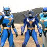 Power Rangers Rise of the Elements blue rangers