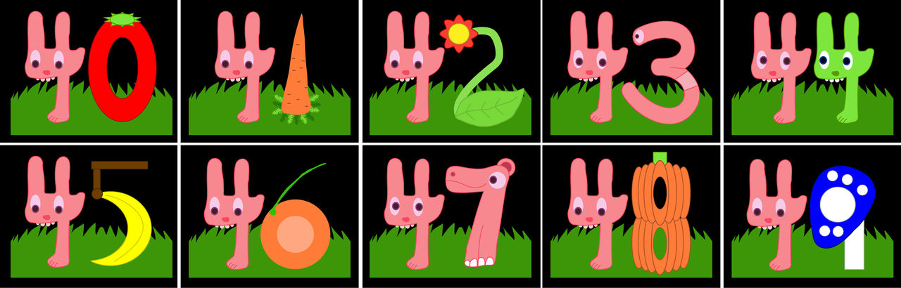 Number Creatures 40-49 (REUPLOAD) by victordaniel7208 on DeviantArt