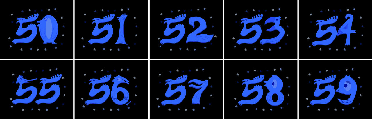 Number Creatures 50-59 (REUPLOAD) by victordaniel7208 on DeviantArt