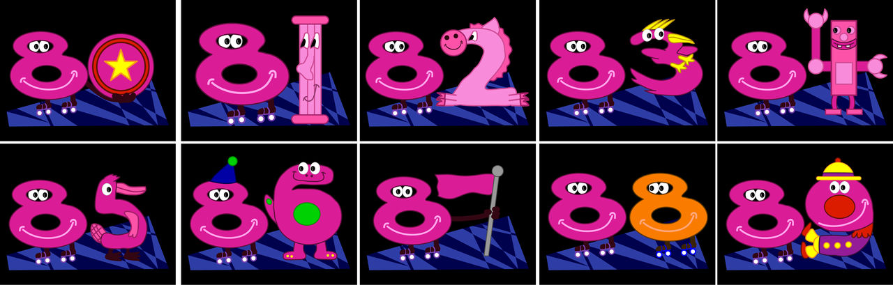 Number Creatures Jump Number Creatures 80-89 (REUPLOAD) by victordaniel7208 on DeviantArt