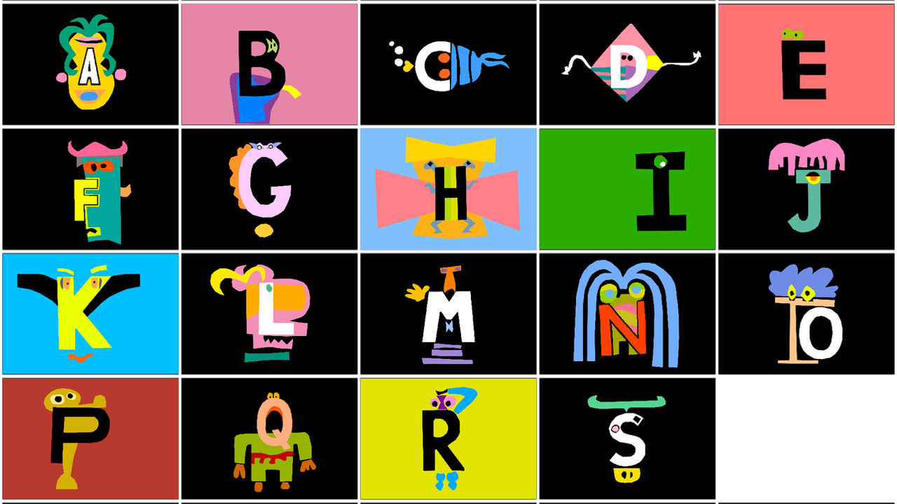 Sesame Street Abstract Count but Letters by victordaniel7208 on DeviantArt