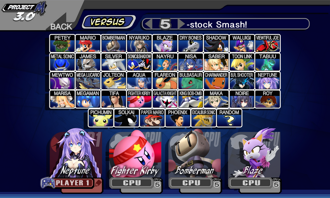 Interface Practice: Project M Character Select by ShadowLifeman on ...