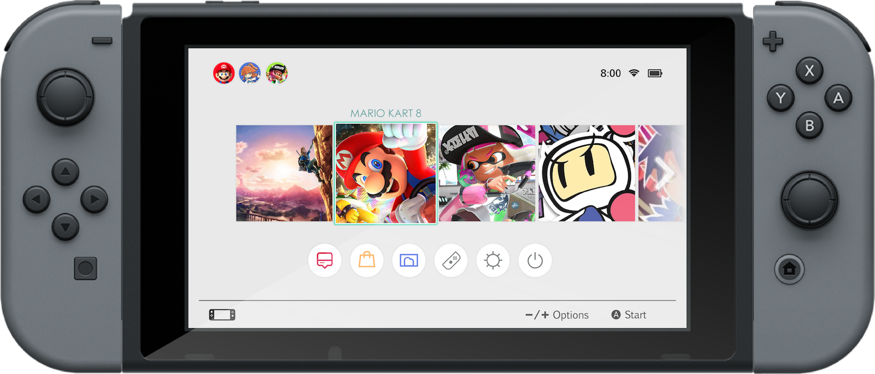 Nintendo Switch - Home Menu Mock-Up by ShadowLifeman on DeviantArt