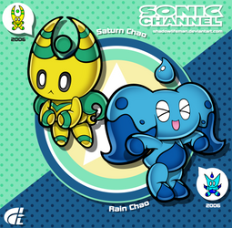 Sonic Channel - Saturn and Rain Chao by ShadowLifeman