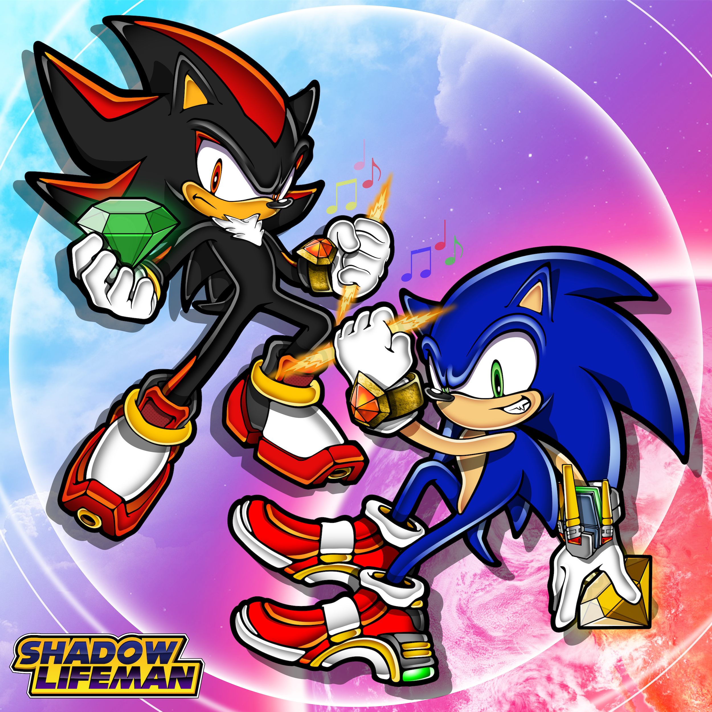 Sonic and Shadow - Sonic Adventure 2 by ShadowLifeman on DeviantArt