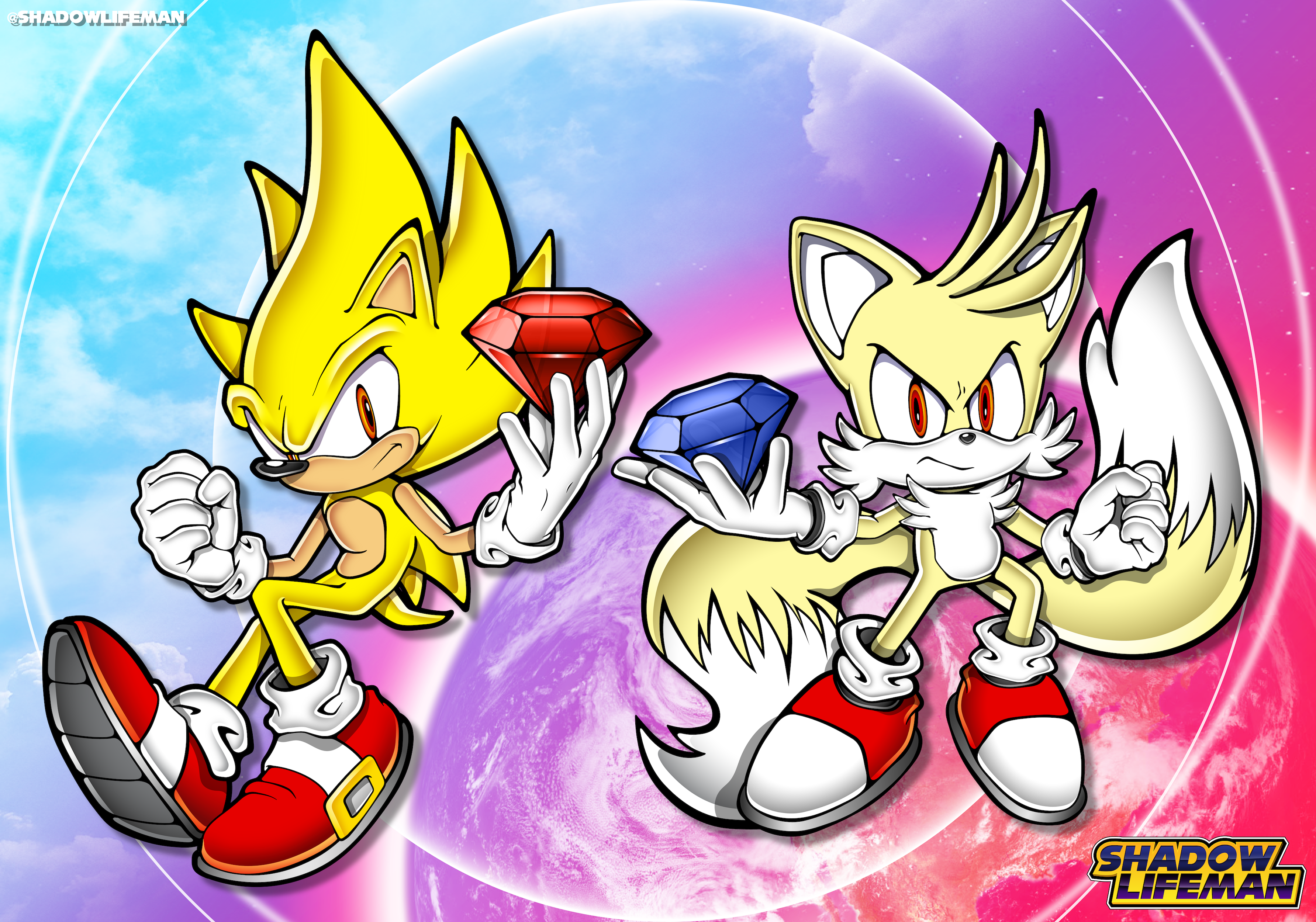 Super Sonic and Super Tails by ShadowLifeman on DeviantArt