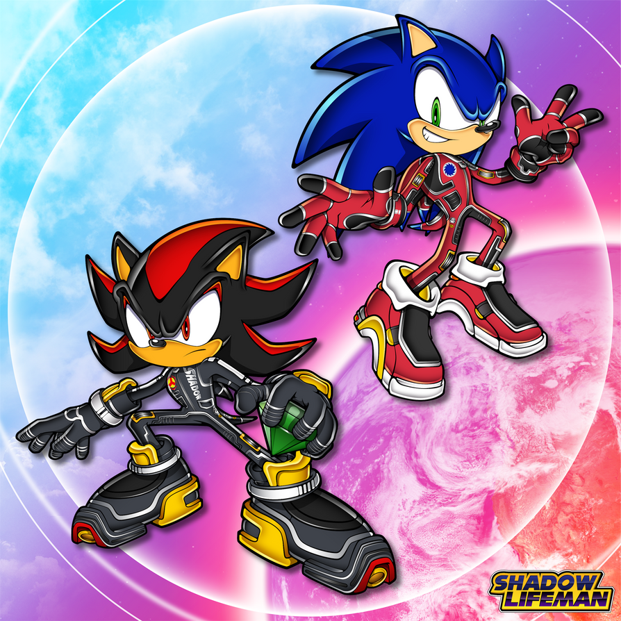 Sonic and Shadow - 2P Race Outfits by ShadowLifeman on DeviantArt