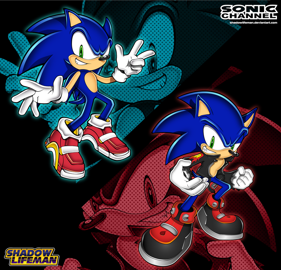 Sonic the Hedgehog and Evil Sonic by ShadowLifeman on DeviantArt