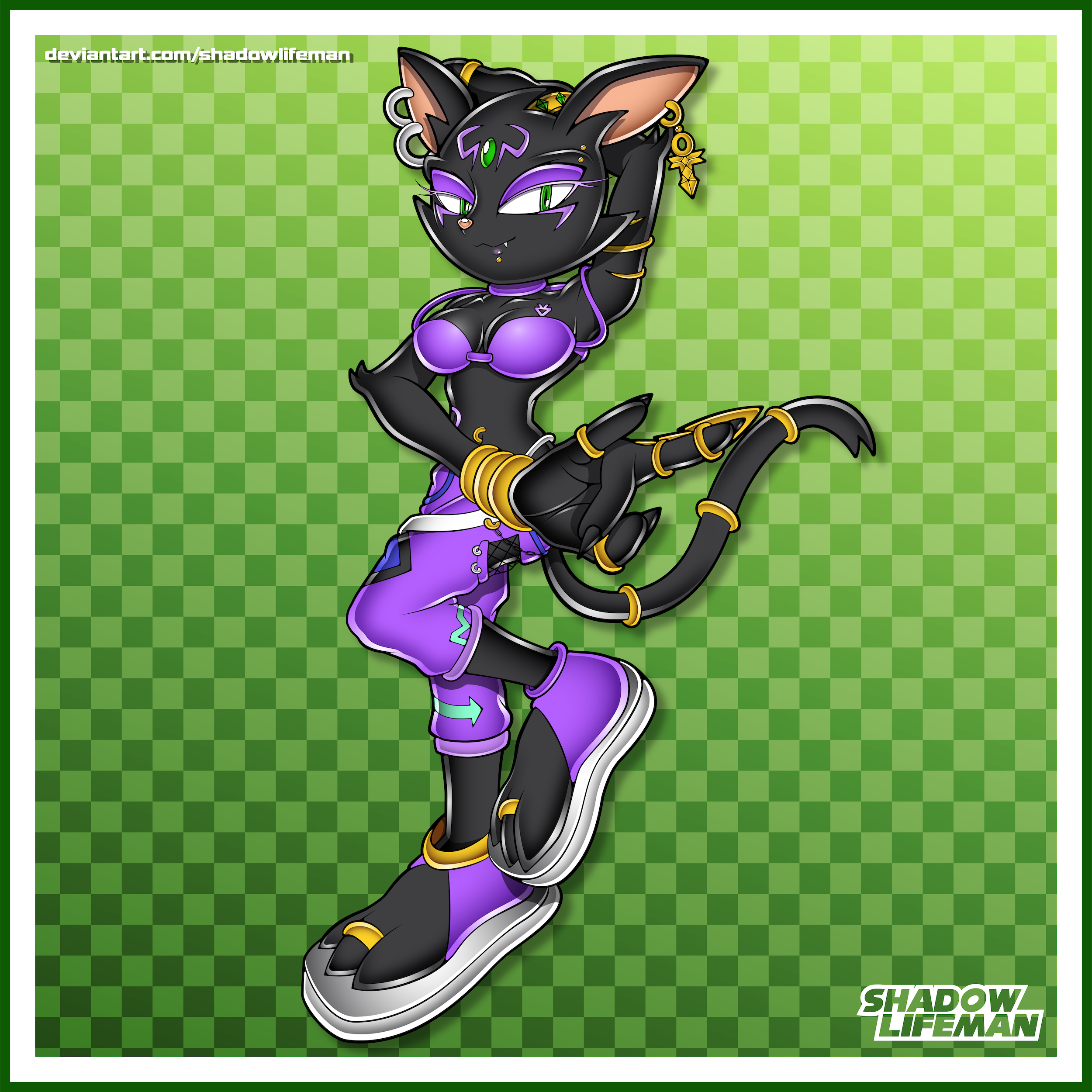 Comm - 90sfun05 - Ebony the Cat by ShadowLifeman on DeviantArt