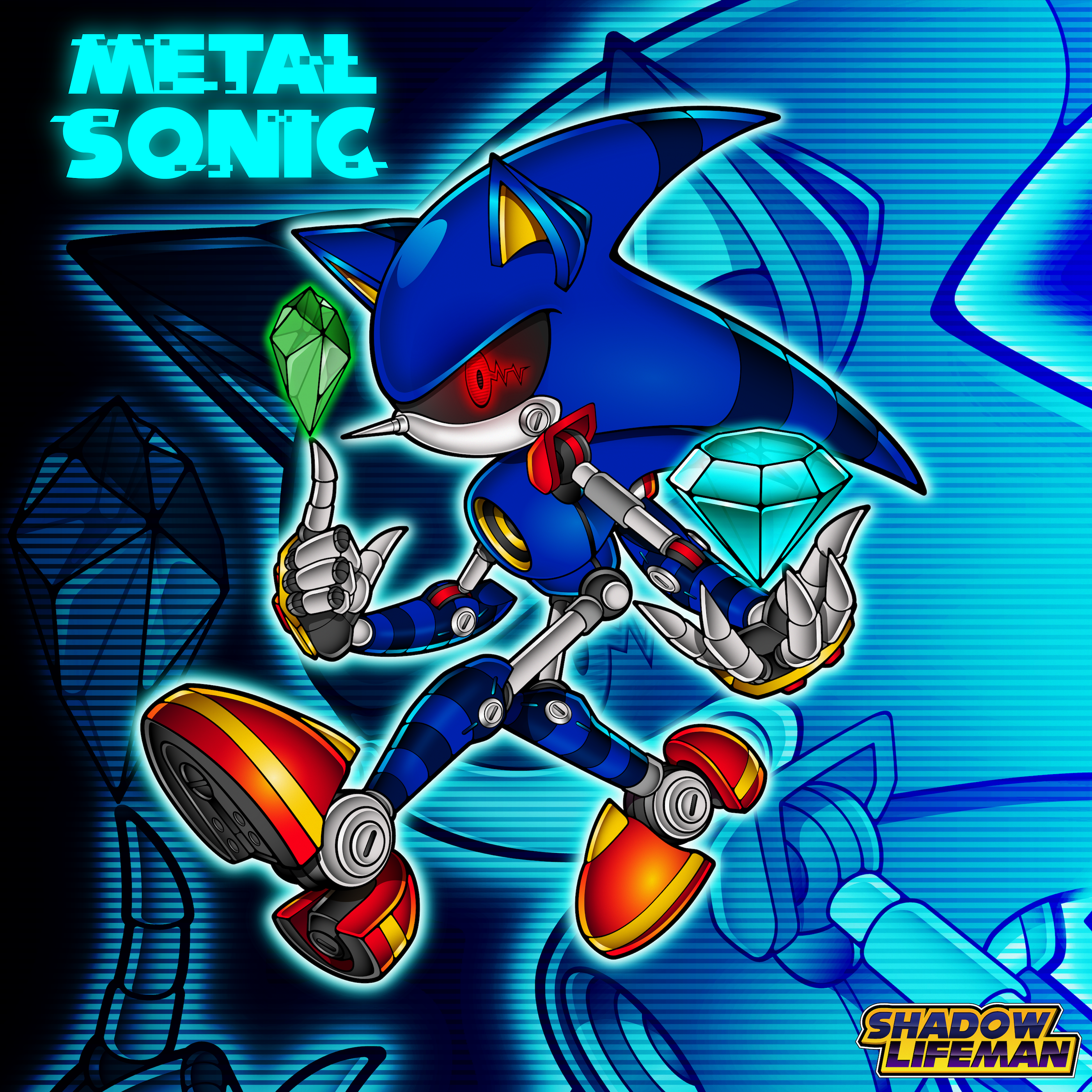 Sonic  6 different Sonic's [Base Sonic, Mecha, Metal, Super Sonic