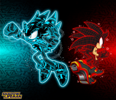 Super Sonic Cyber + Phantom Sonic (Overclocked)