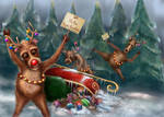 Reindeer Go On Strike by Ivy00