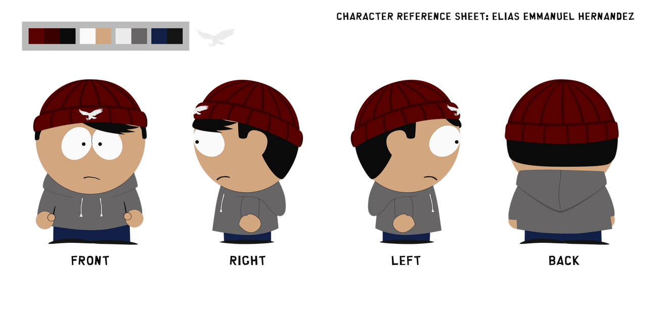 South Park Oc Reference Sheet Elias by 79mexique97 on DeviantArt