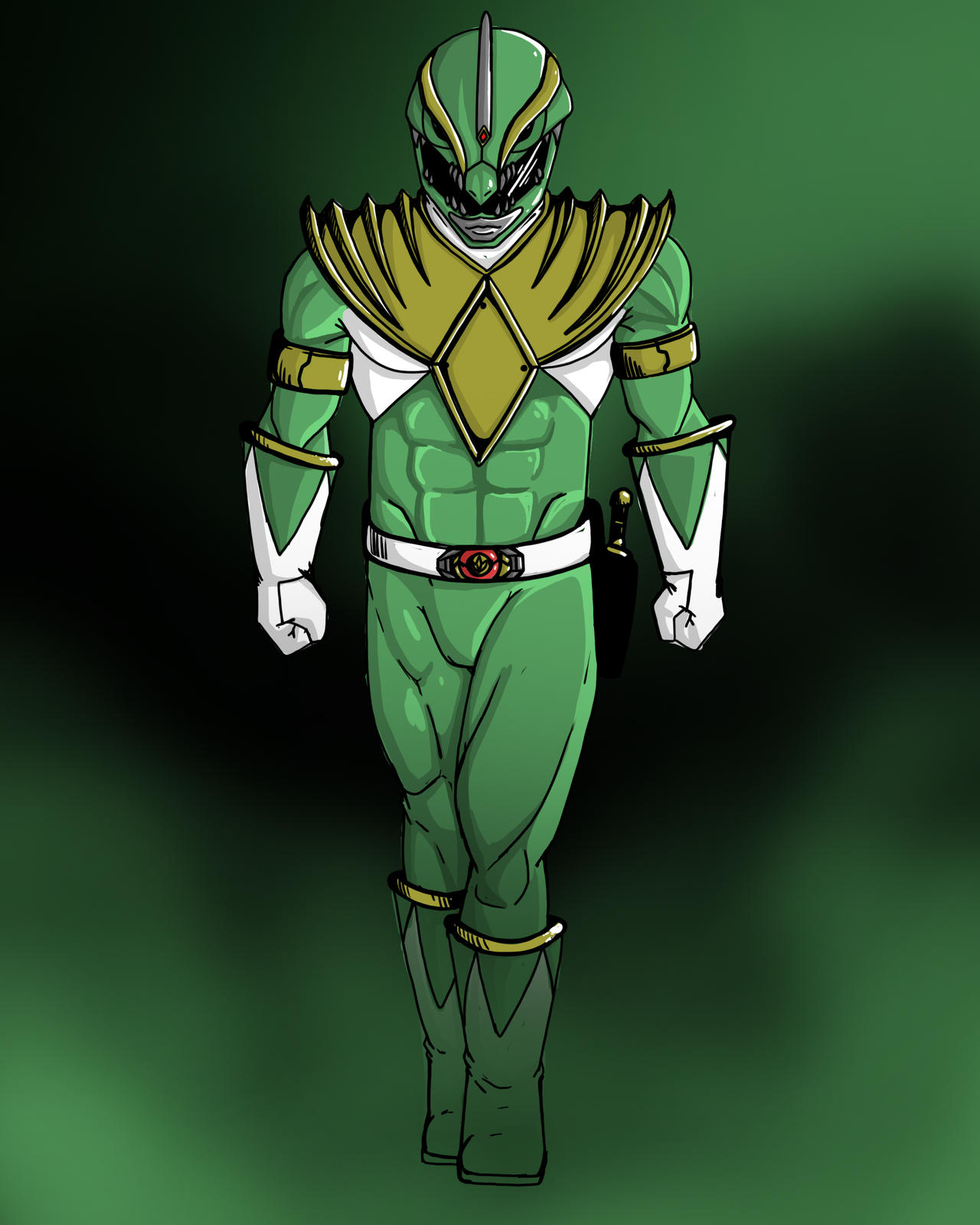 Green Ranger Backhand Green Ranger by SterariaComics on DeviantArt