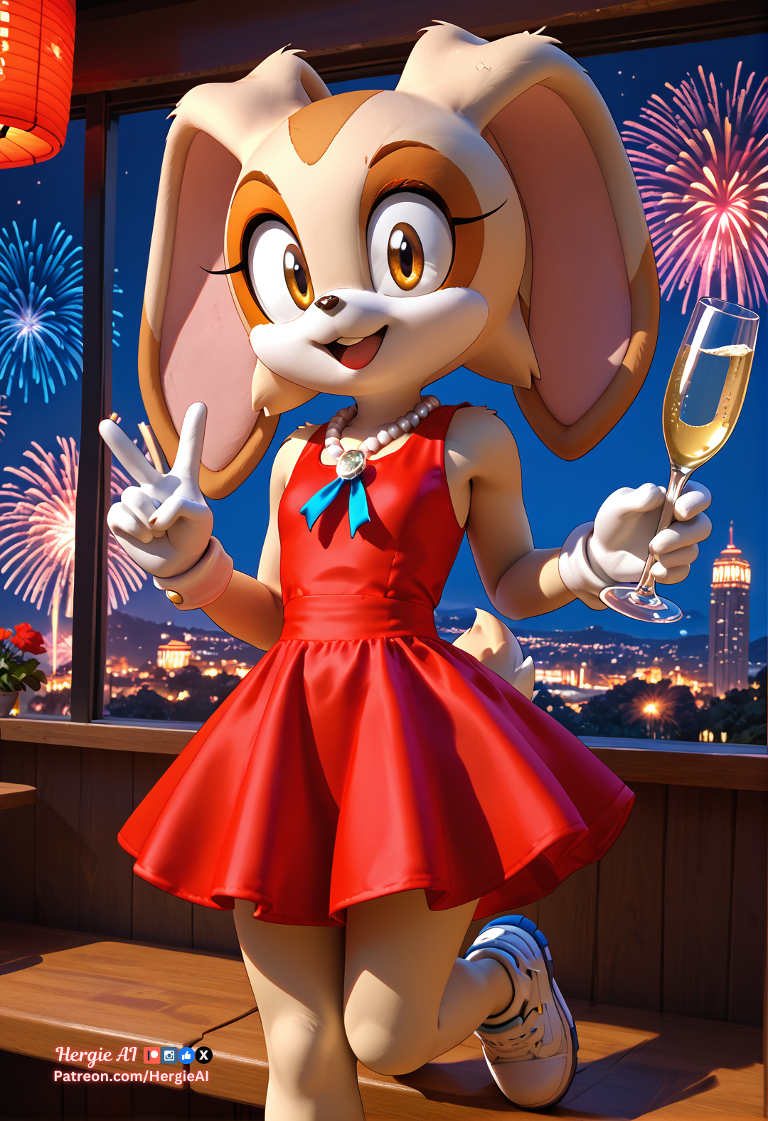 Cream The Rabbit Cosplay Cream the Rabbit - Happy New Year! by HergieAI on DeviantArt