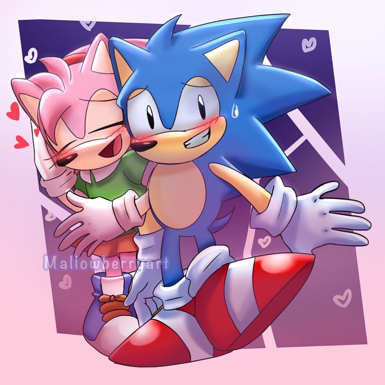 I made a little art of Sonamy Classic ^^  Fiz uma pequena arte do Sonamy  Clássico ^^ : r/SonicTheHedgehog