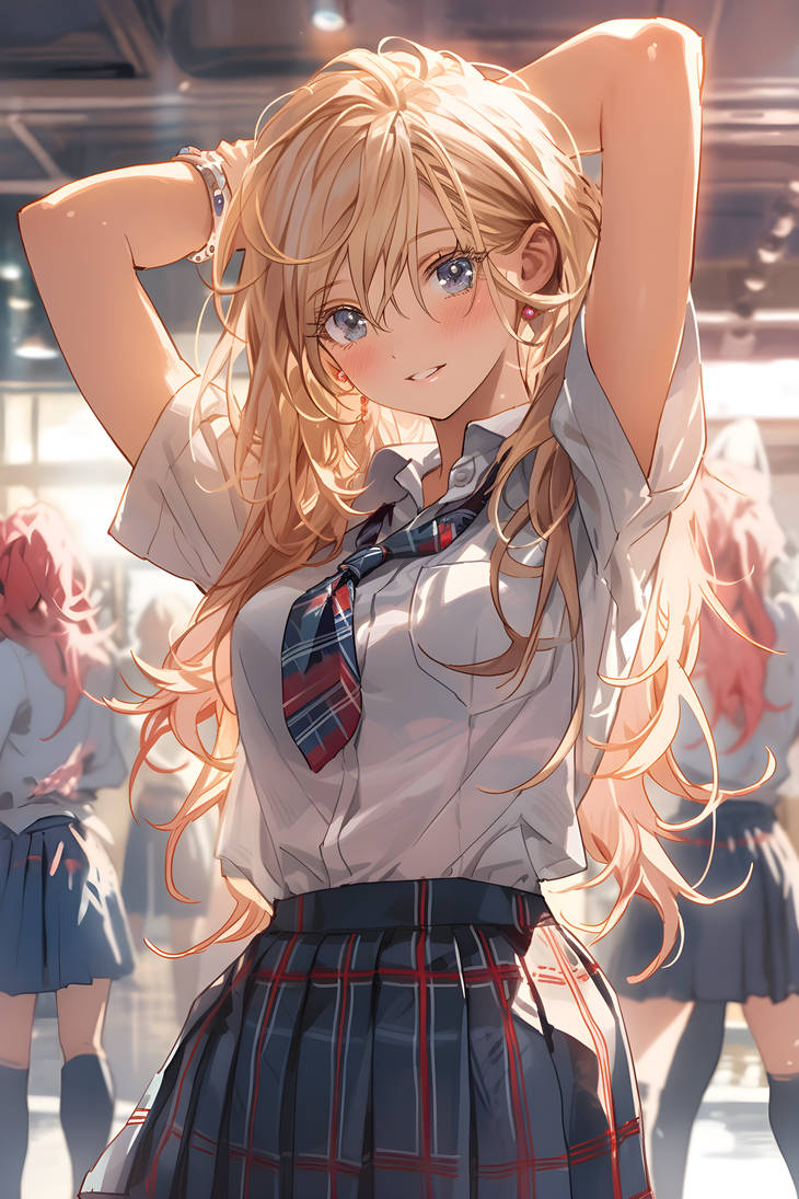 Anime girl with blonde hair by MaoneDesigns on DeviantArt