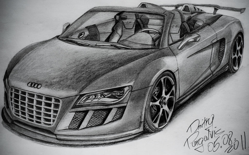 Audi R8 drawing by purgalvis on DeviantArt