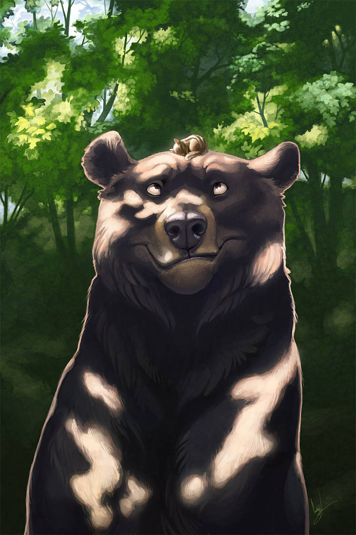 Bear and Chipmunk by hellcorpceo
