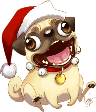 Christmas Pug