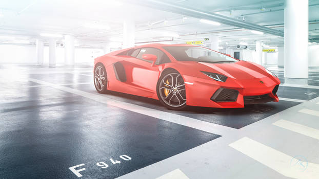 Aventador in Garage 