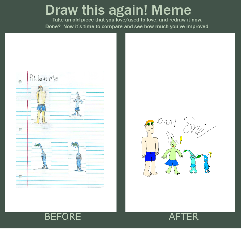 Before and After meme: Pikchange Blue