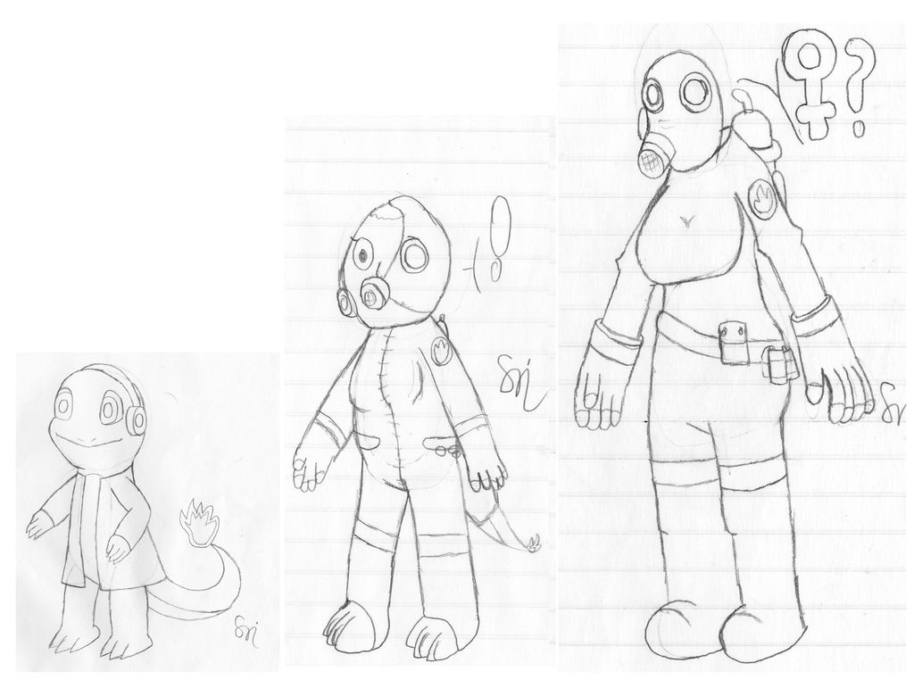 Fem Pyro TF TG (sketch) by AlaineSniperian on DeviantArt