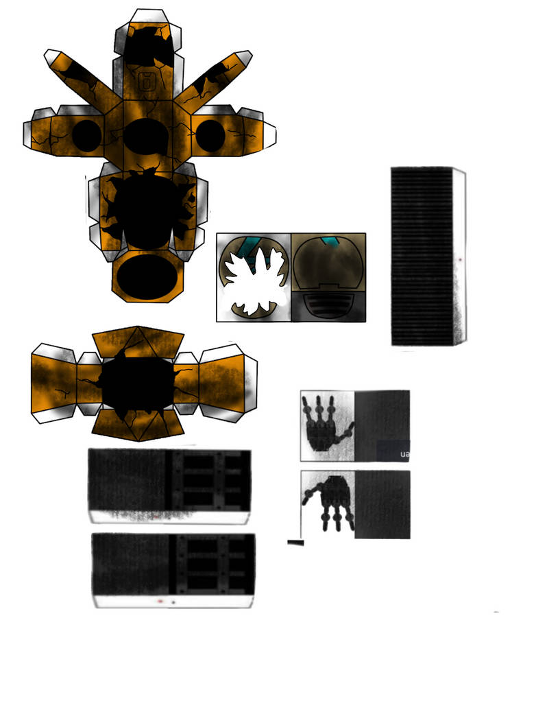 FNAF ruin papercraft part 1 by penutbutter1743 on DeviantArt