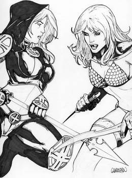 Magdalena vs Red Sonja Commission by Gunderson