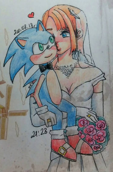 A romantic moment - Sonic and Elise by lupitamota on DeviantArt
