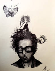 Tim Burton Pen Drawing