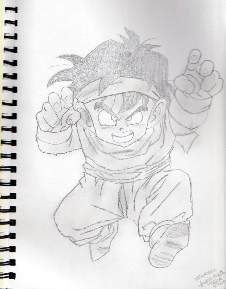 Gohan Writing Gohan by pans-eevee2012 on DeviantArt
