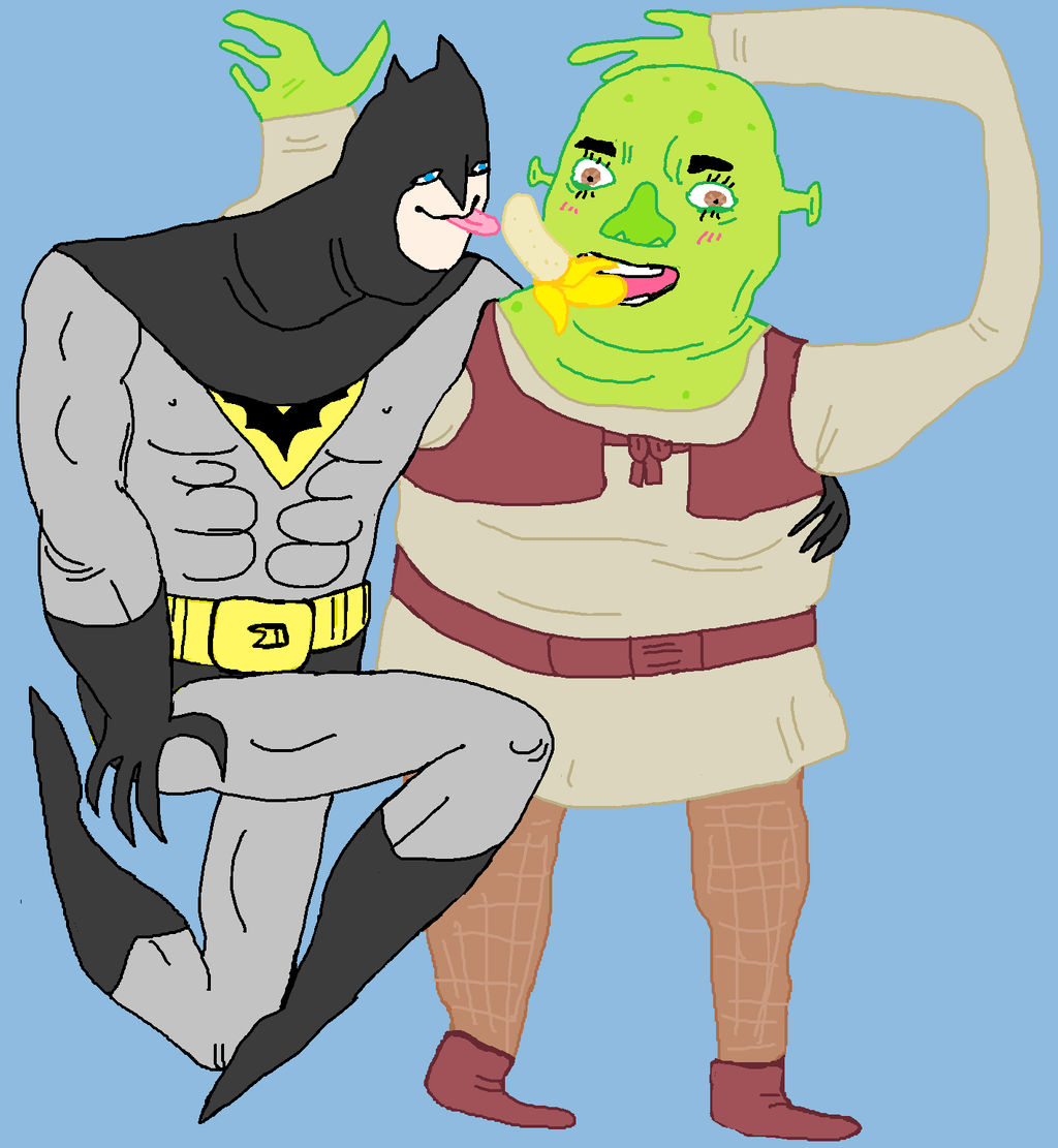 SSHREk SHHARes hiS BANNAna WIITH BatMANNNNNNNNNNNN by stalkerr666