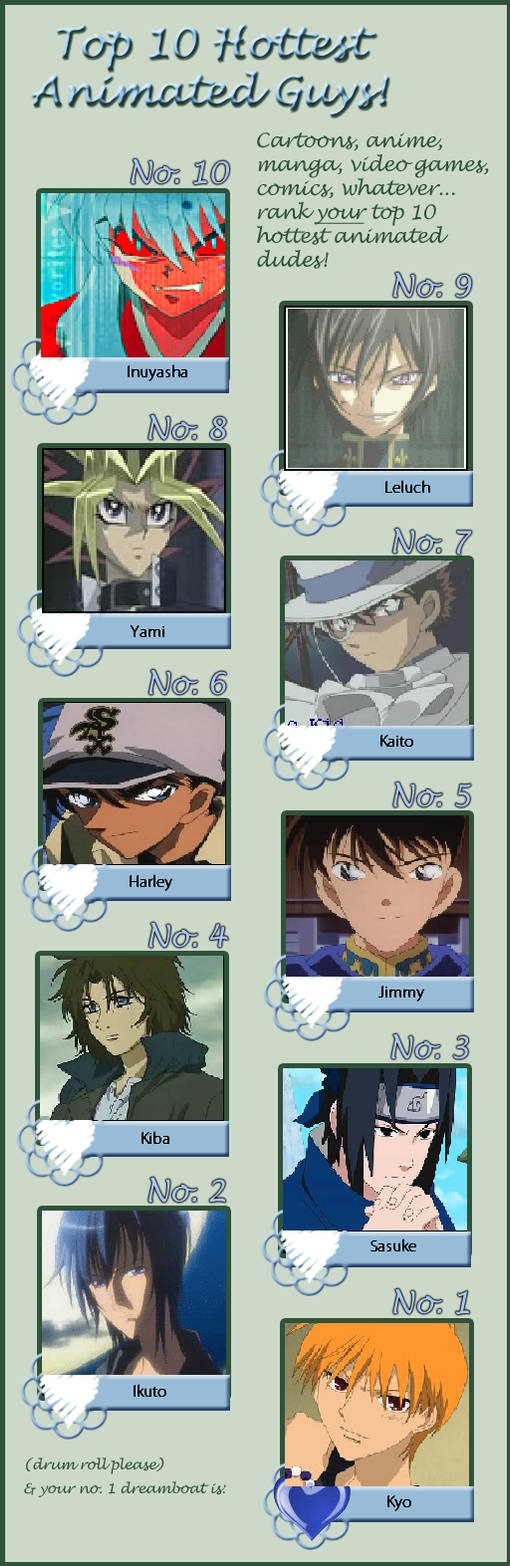 My Top 10 Hottest Anime Guys by KittyStar9 on DeviantArt