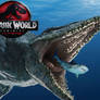 Jurassic world Dominion: Mosasaurus eats shark