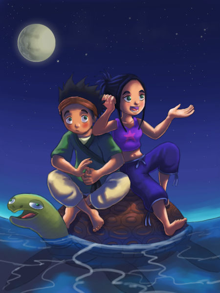 Gon Riding A Turtle Ride on turtle by neiba on DeviantArt